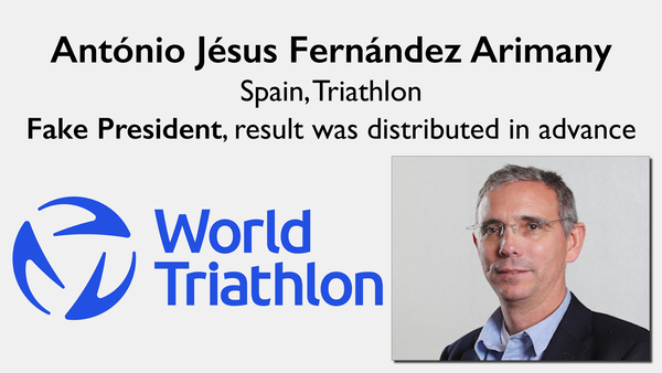 IF-Präsidenten: der mutmaßliche Wahlfälscher António Arimany (ICAS, ASOIF, World Triathlon)